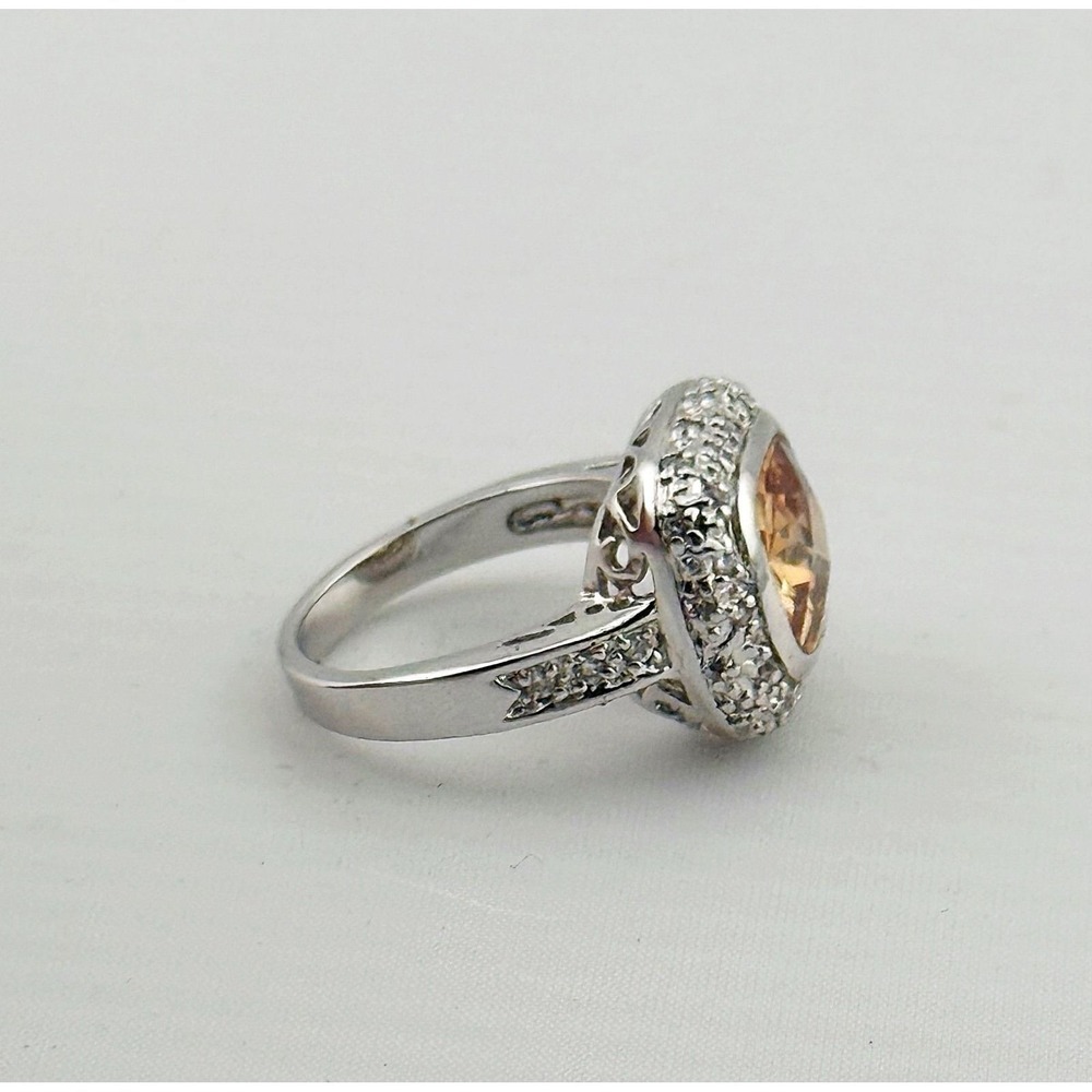 Premier Designs Vintage Peach Champagne Cocktail Ring In Size 8 - Picture 7 of 9